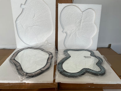 Urban outfitters squiggle pair of mirror in pearlescent blue and lilac RRP £90