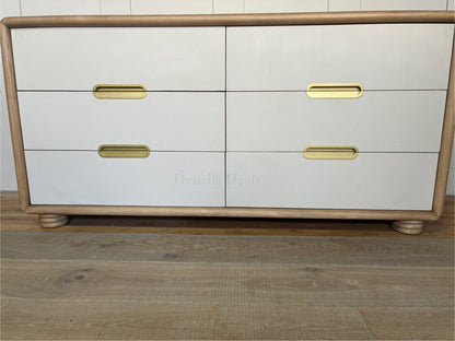 Anthropologie Monza Faux-Leather Six Drawer Chest R43