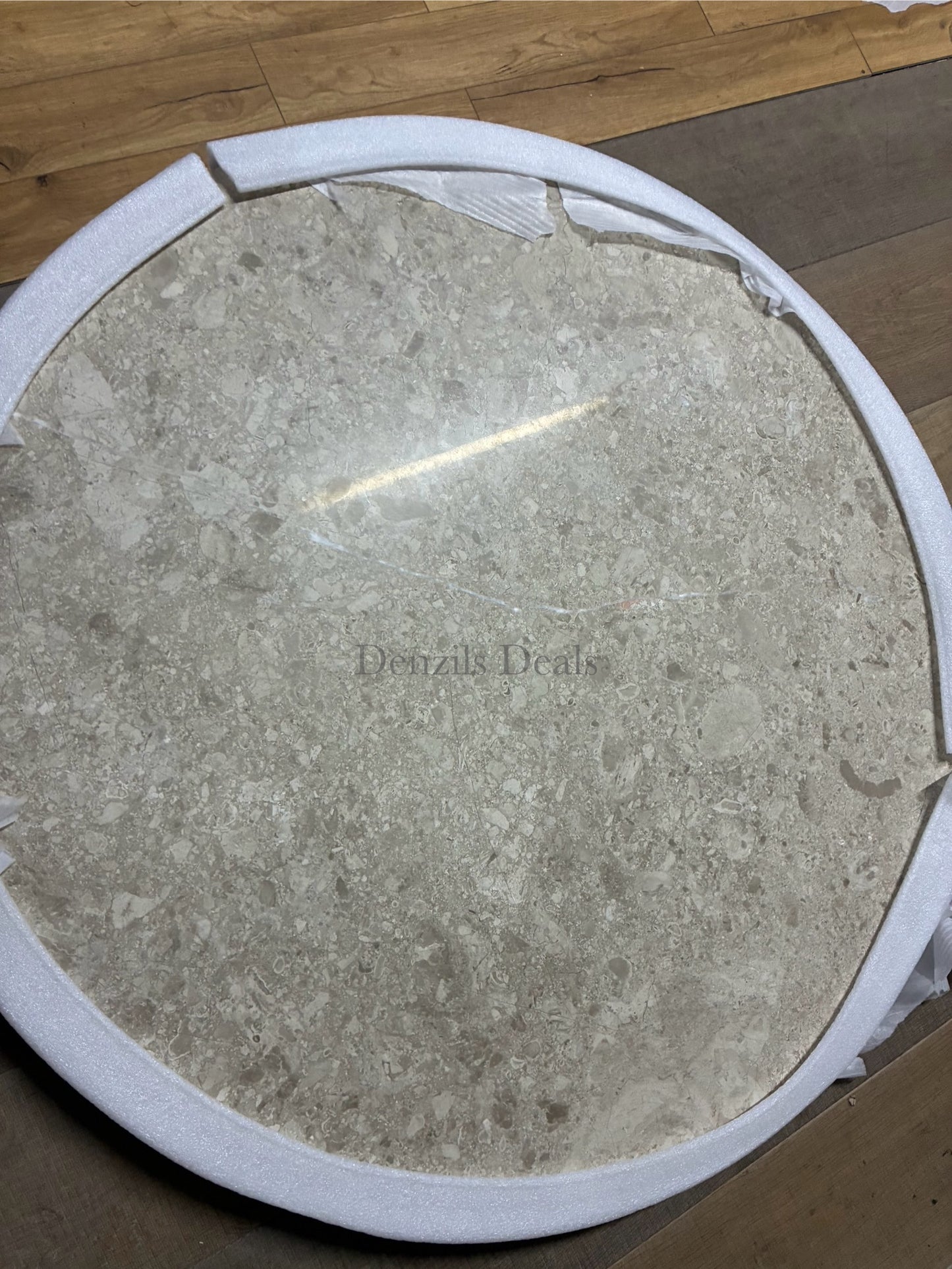 John Lewis Ritz Marble Dining Table, Brown