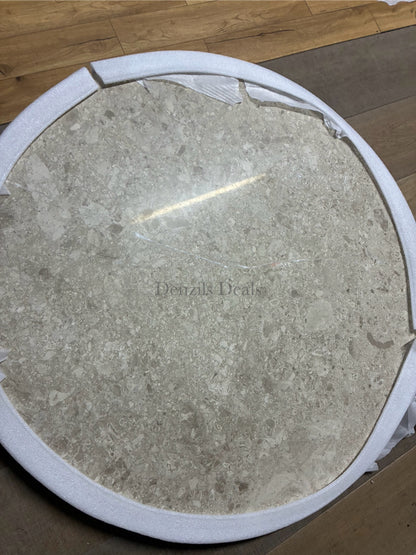 John Lewis Ritz Marble Dining Table, Brown