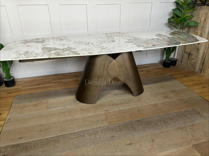 Gallery Direct Bresso Bronze Extending Dining Table Rrp ££1259