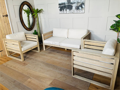 John Lewis St Ives 2-Seater Garden Lounging Sofa & 2 Armchairs, outdoor set