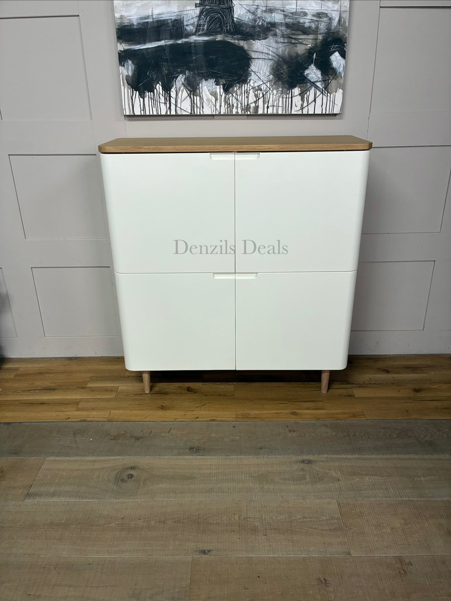 John Lewis Ebbe Gehl for John Lewis Mira Storage Cabinet, White/Oak RRP £750