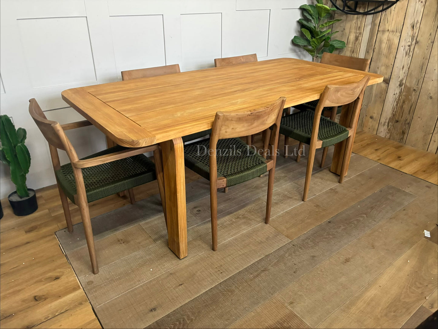 John Lewis Terra Garden Table And 6  Scandi Dining Chairs