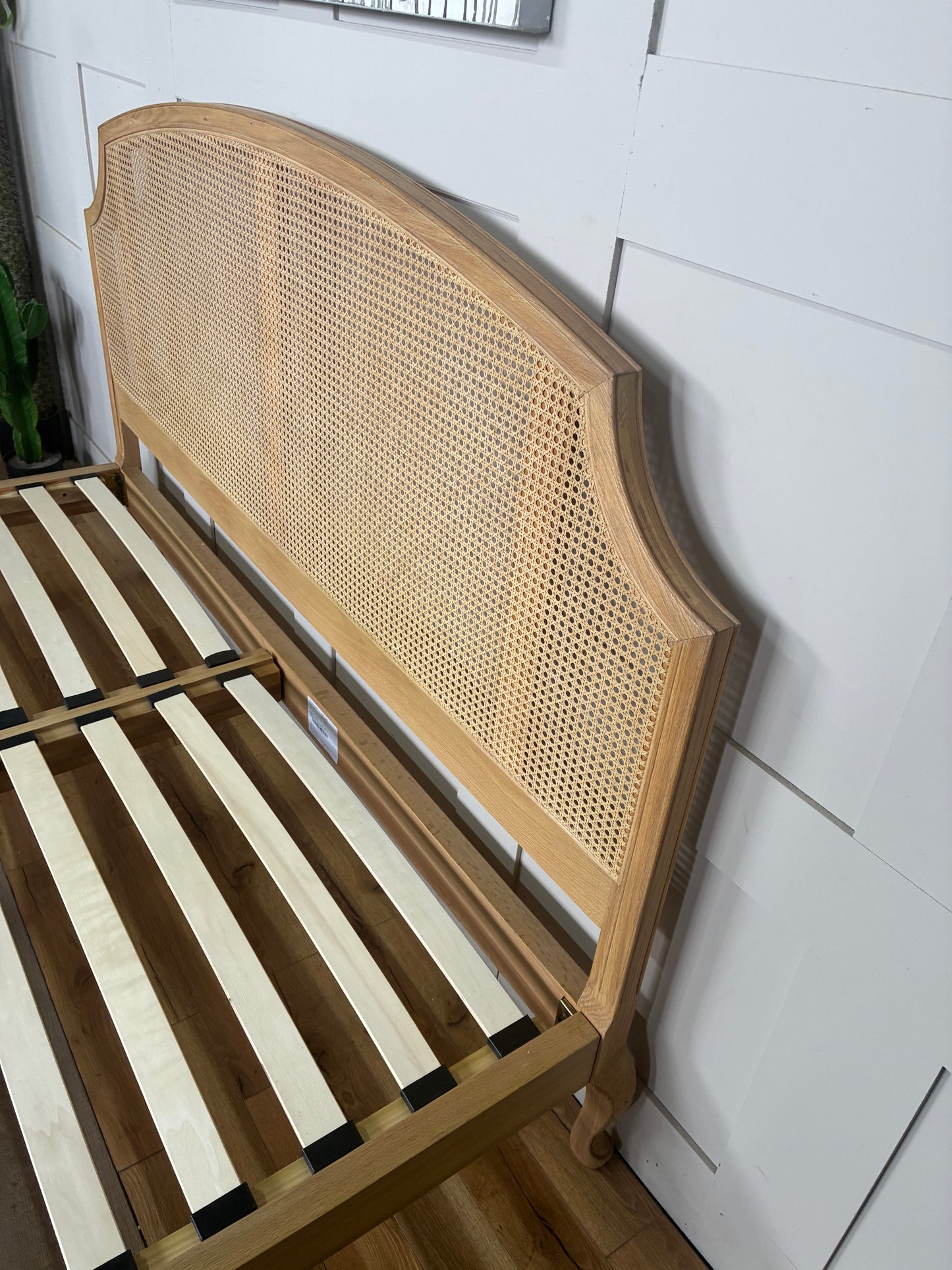 John Lewis Louis Woven Rattan Bed Frame, Super King Size, Oak Rrp 1299