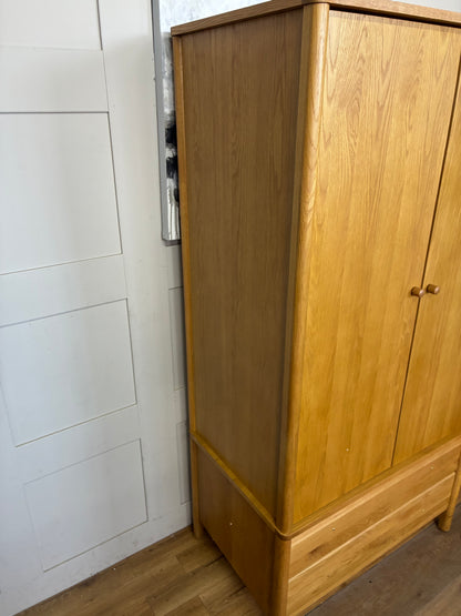 John Lewis Spindle Double Wardrobe with 2 Drawers, Oak Rrp £899 R57