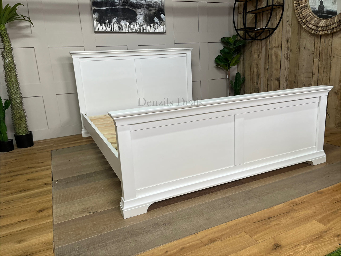 Cotswold CHANTILLY  Cool White 5ft Kingsize Bed