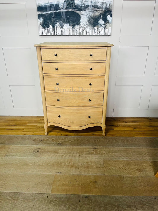 John Lewis Louis 5 Drawer Chest, Oak Rep £899