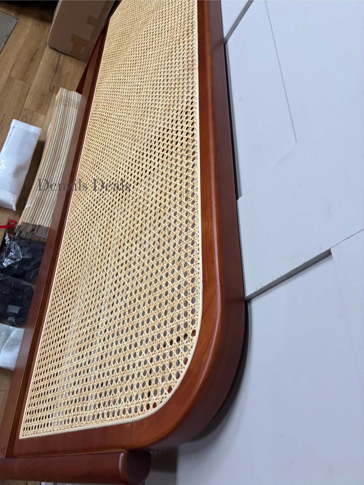 John Lewis Rattan Kingsize Bed Cherry  R50