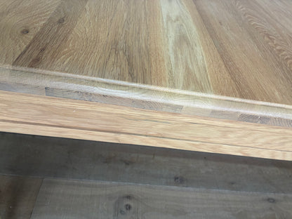 NEWTON Light Natural Solid Oak 6-8 Seater Extendable Dining Table Rrp £869