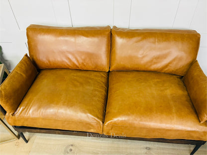 Bradlee 2.5 Seater Leather/oak Sofas Rrp £5000