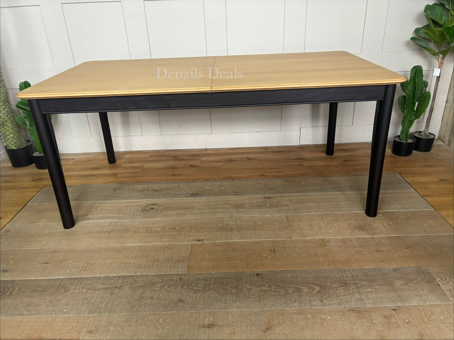 John Lewis Stanton Extending Dining Table, Oak/Black Rrp £799