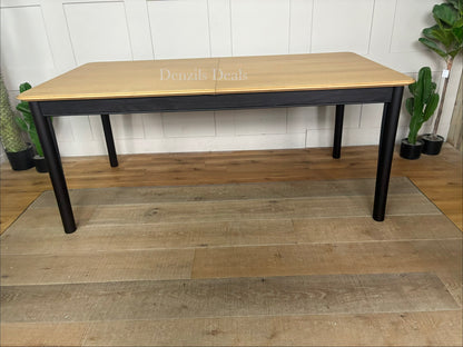 John Lewis Stanton Extending Dining Table, Oak/Black Rrp £799