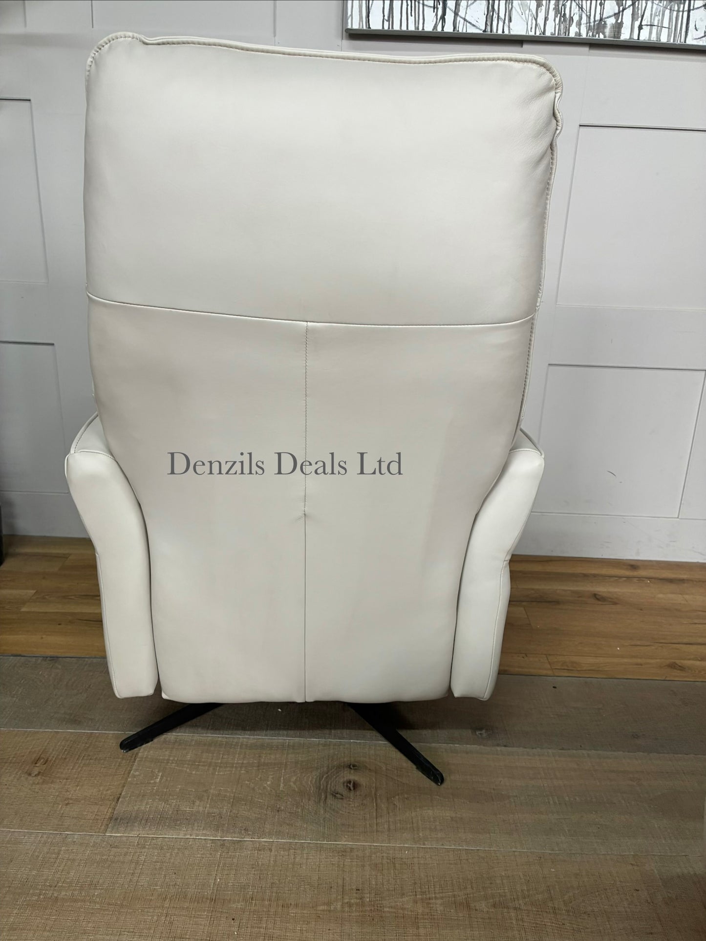 John Lewis Relaxed Recliner Armchair & Footstool, Leather Rrp £949