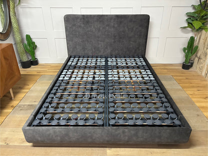 TEMPUR® Arc™ Adjustable Disc Upholstered Bed King Size Dark Grey R54/58'