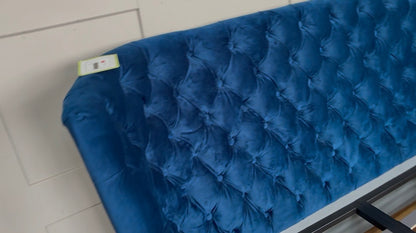 Dwell Cavendish Blue Velvet King Size Ottoman Storage Bed Frame RRP £1149