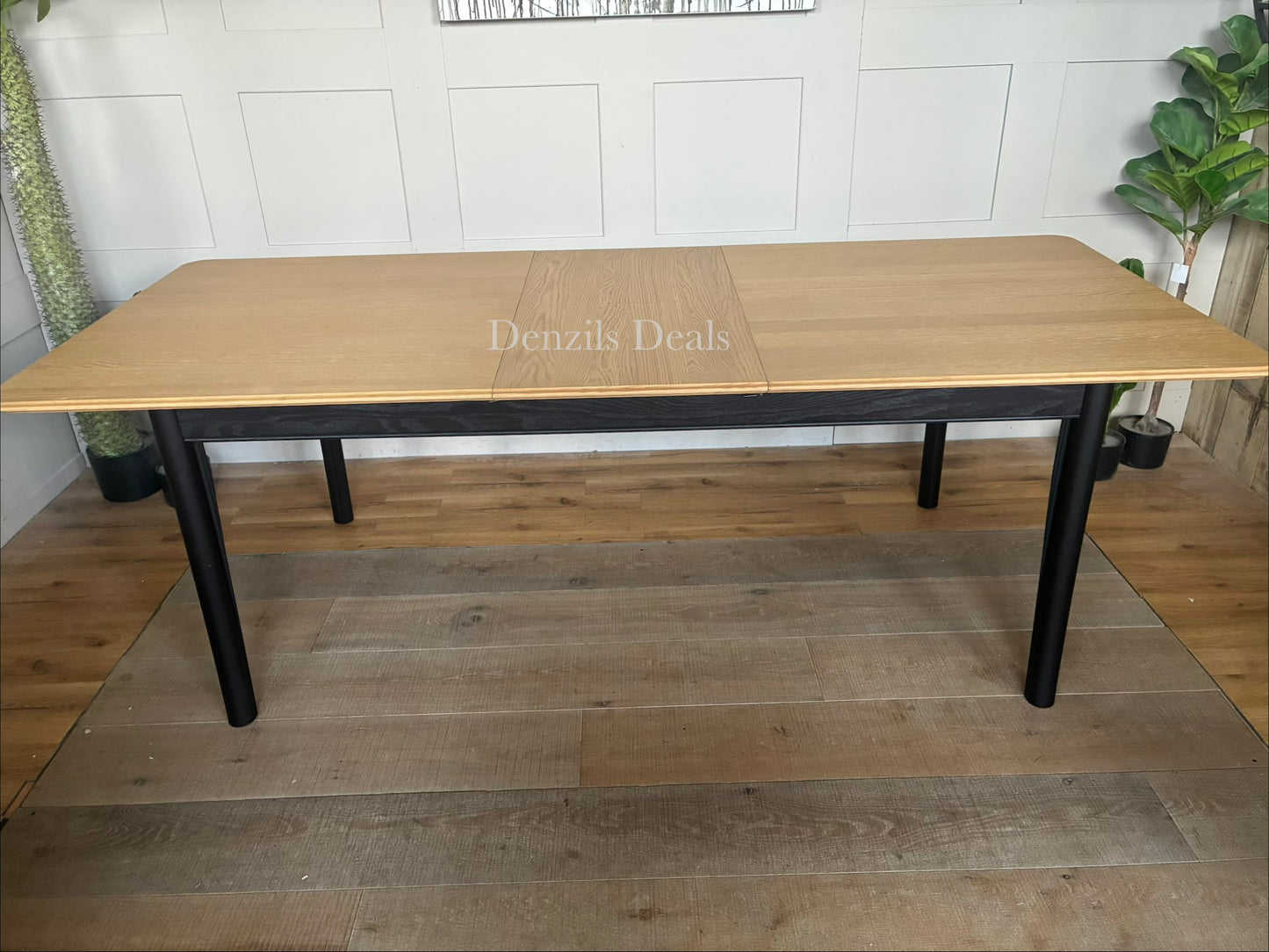 John Lewis Stanton Extending Dining Table, Oak/Black Rrp £799
