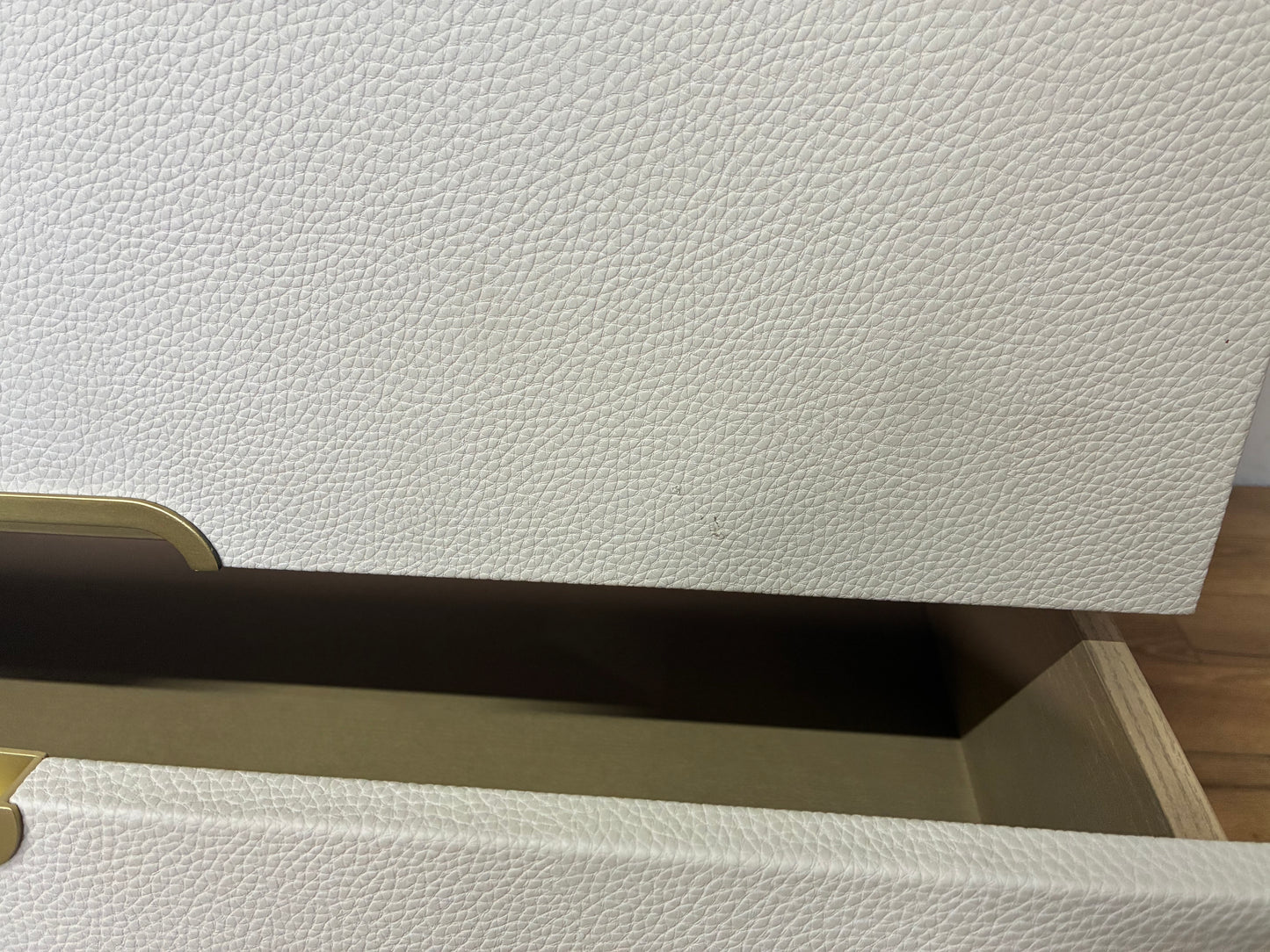 Anthropologie Monza Faux-Leather Six Drawer Chest R43