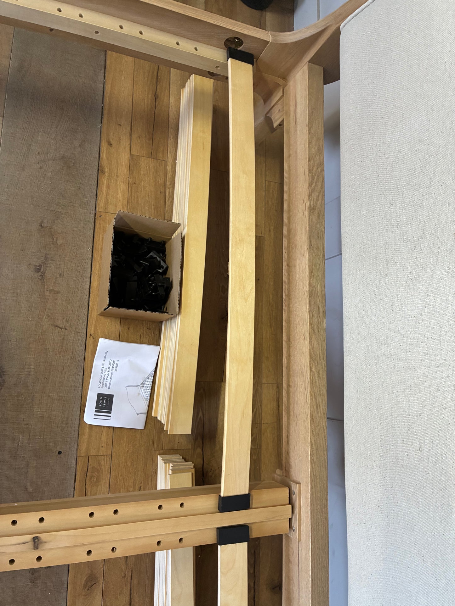 John Lewis Louis Low End Sleigh Bed Frame, Super King Size, Oak RRP £1499