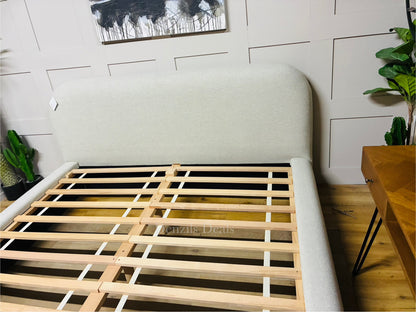 West Elm Laurent Upholstered Bed Frame, Super King Size, Natural Rrp £1699