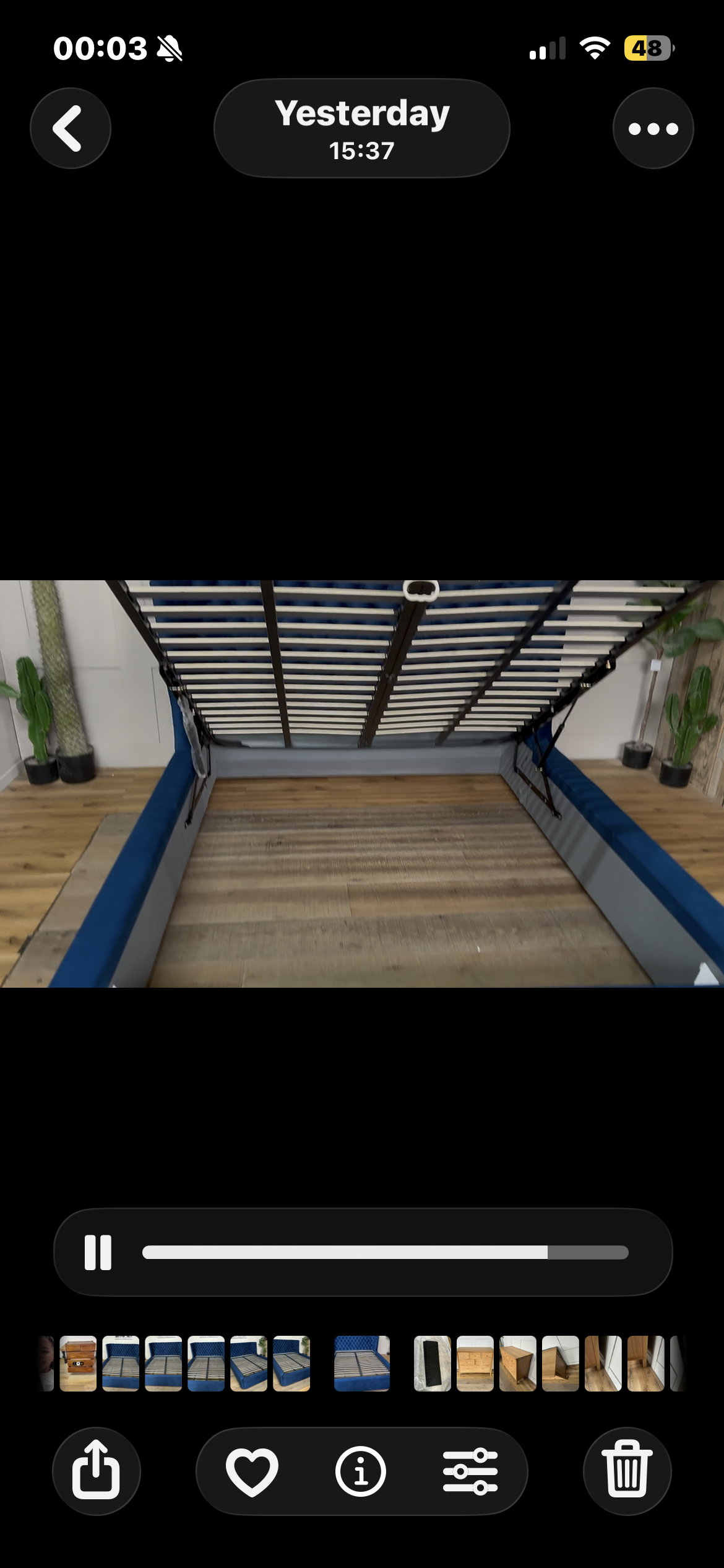 Dwell Cavendish Blue Velvet King Size Ottoman Storage Bed Frame RRP £1149