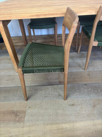 John Lewis Terra Garden Table And 6  Scandi Dining Chairs