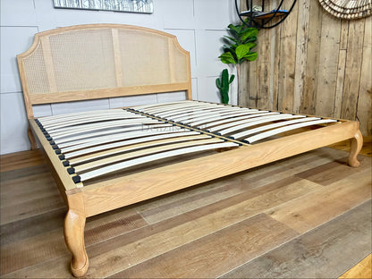 John Lewis Louis Woven Rattan Bed Frame, Super King Size, Oak Rrp 1299