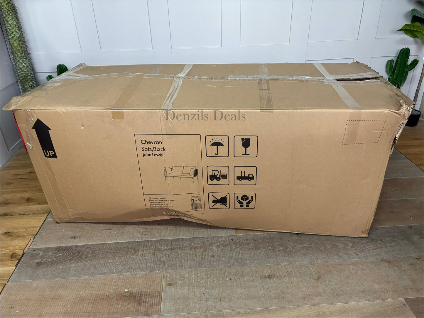 John Lewis Chevron Garden Outdoor 2 Seater Sofa Grey