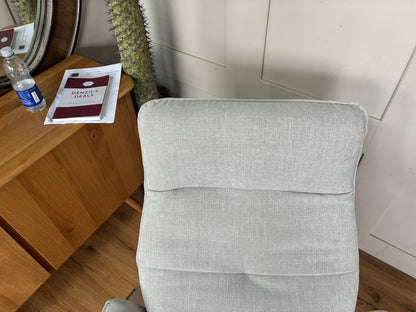 John Lewis Relaxed Recliner Armchair & Footstool, Metal Leg, Grey Chenille