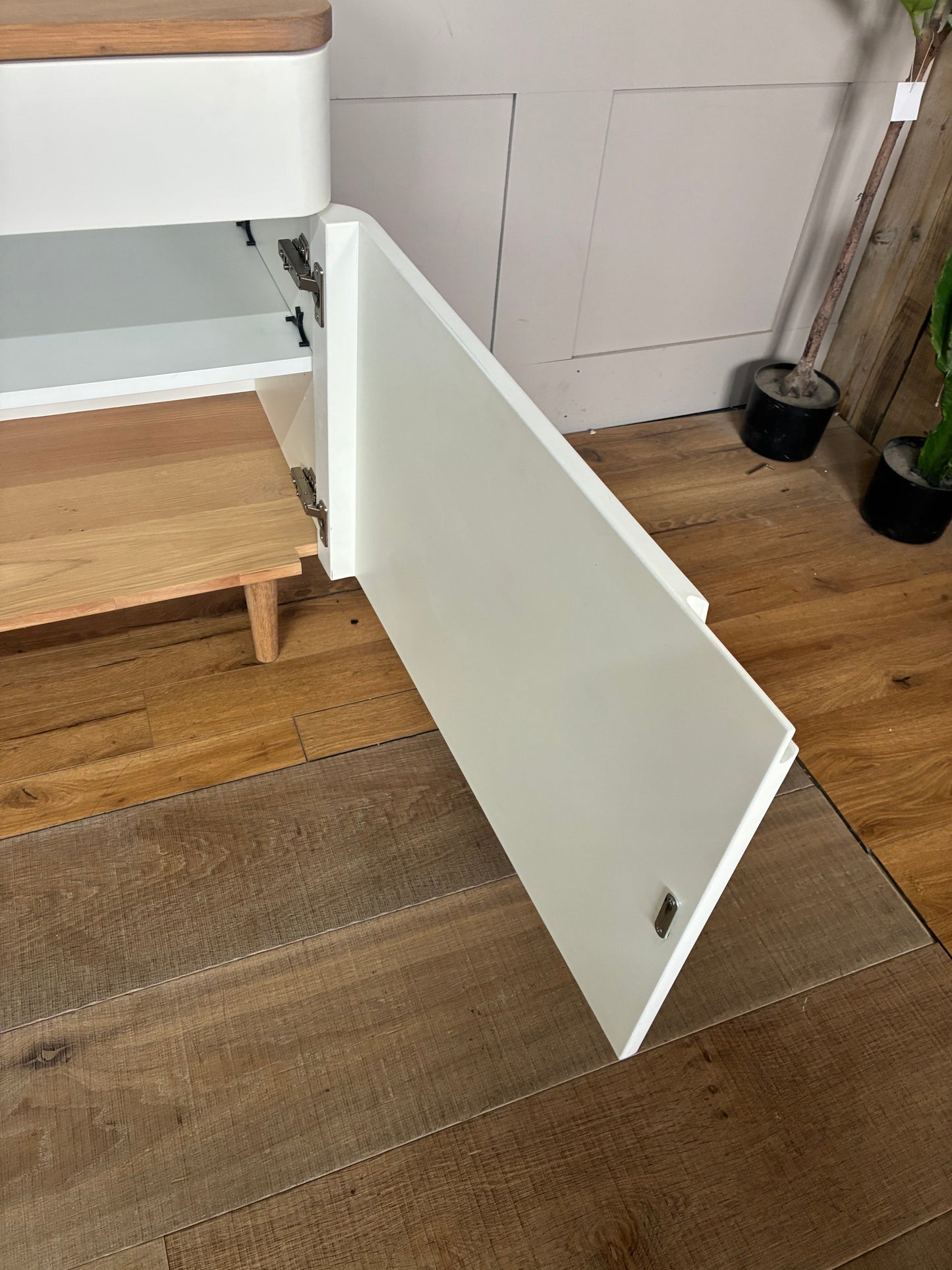 Ebbe Gehl for John Lewis Mira Wide Sideboard, White/Oak R6 RRP £750