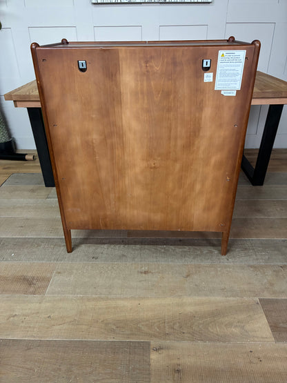 John Lewis Scandi 5 Drawer Wood Chest, Walnut Finish RRrp £649