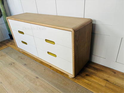 Anthropologie Monza Faux-Leather Six Drawer Chest R43