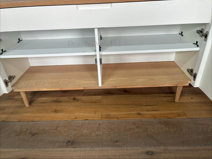 Ebbe Gehl for John Lewis Mira Wide Sideboard, White/Oak R6 RRP £750