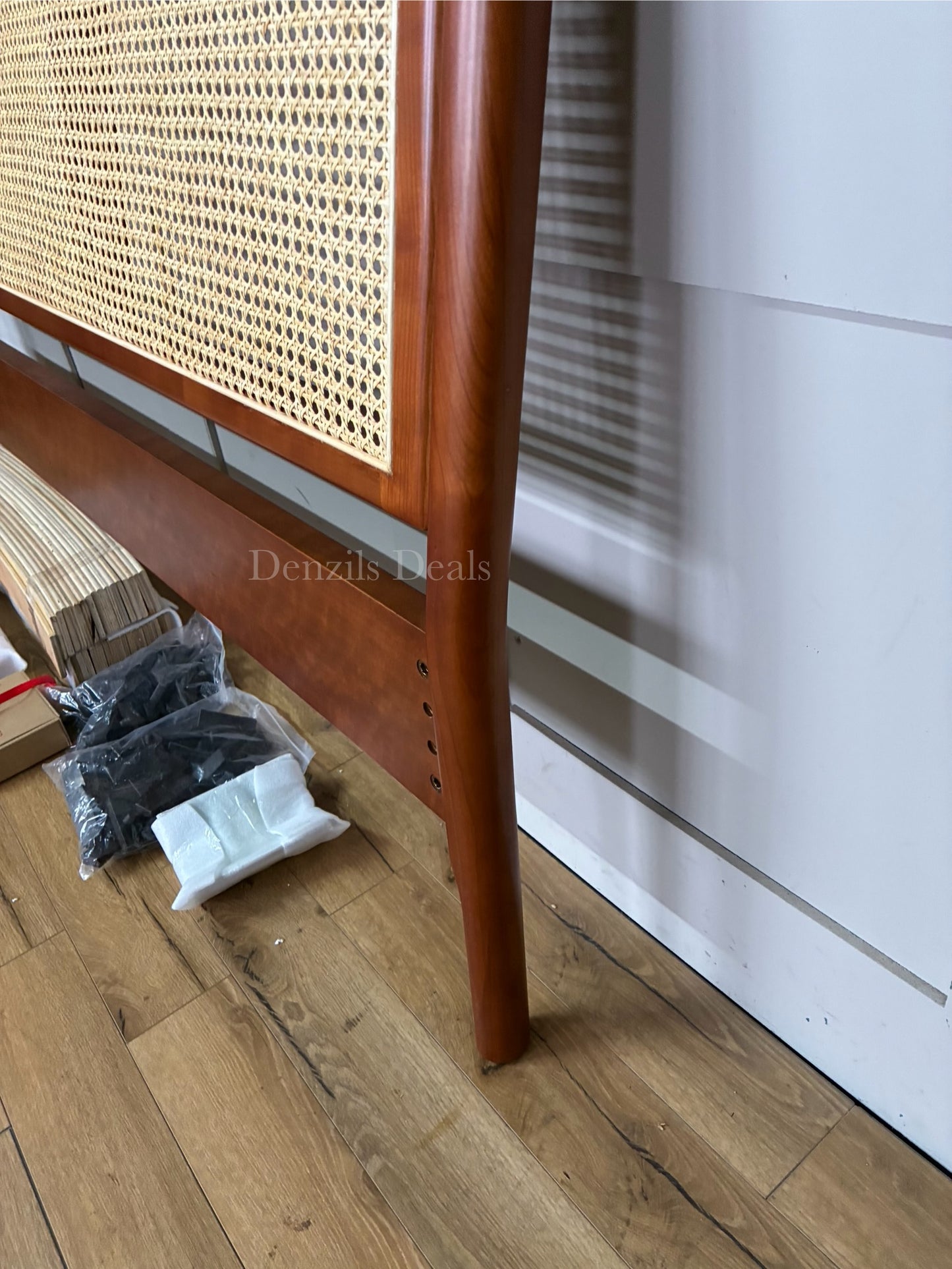 John Lewis Rattan Kingsize Bed Cherry  R50