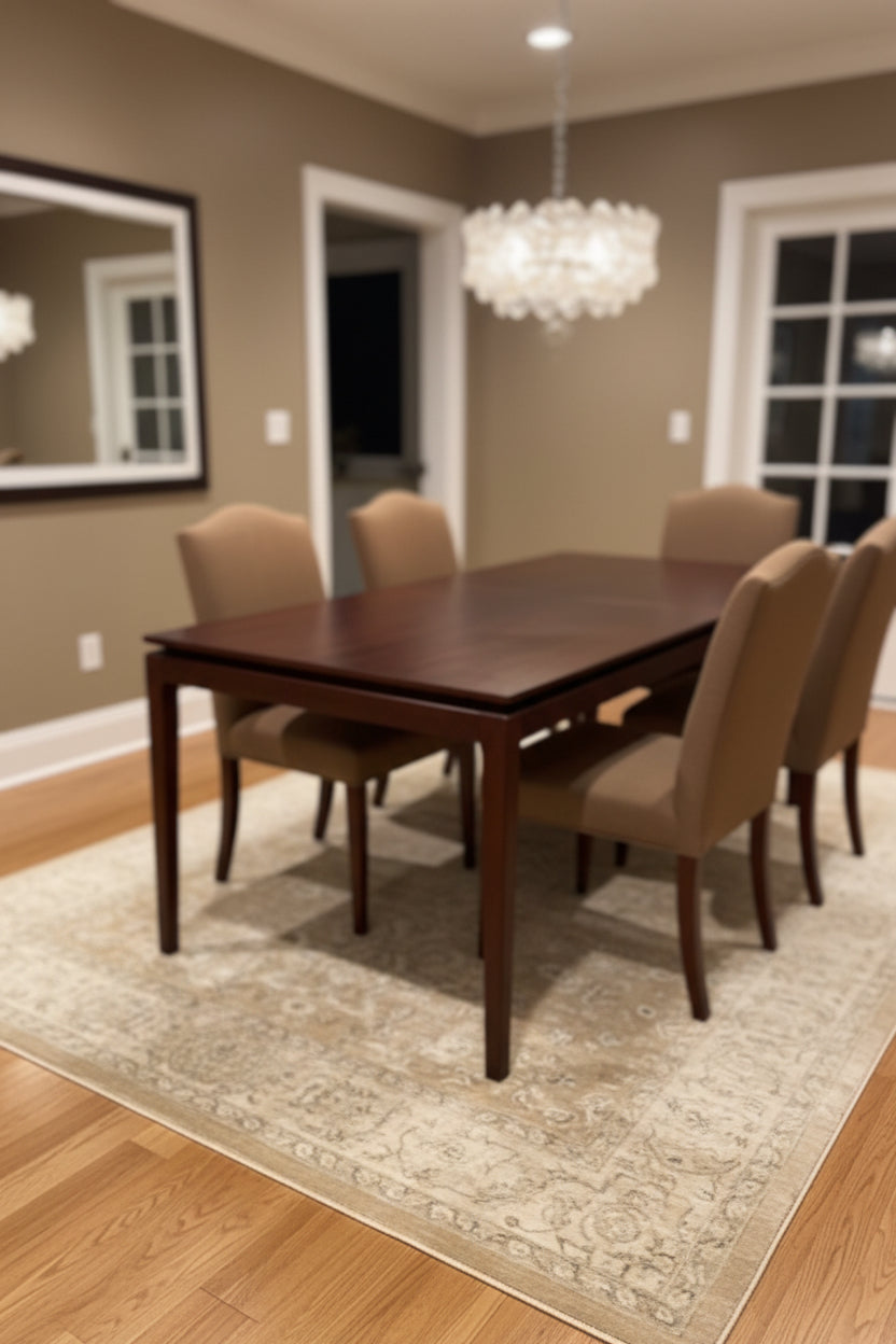 Am.Pm Yolo walnut 6-10 seater extending dining table (cri)RRp £1199