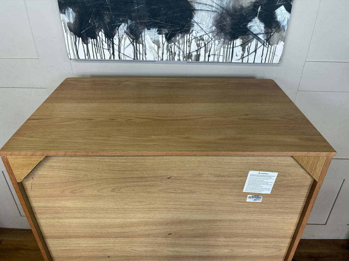 John Lewis Bow 5 Drawer Low Wardrobe, Natural Rrp £699 R43
