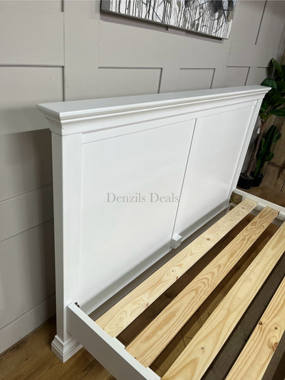 Cotswold CHANTILLY  Cool White 5ft Kingsize Bed