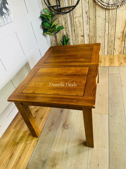 Solid Oak 6-8 Seater Extending Dining Table Rushmere Rustic  OakFurnitureland R2