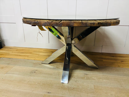 Solid Wood Round Dining Table - Furniture Village Chennai Range R62