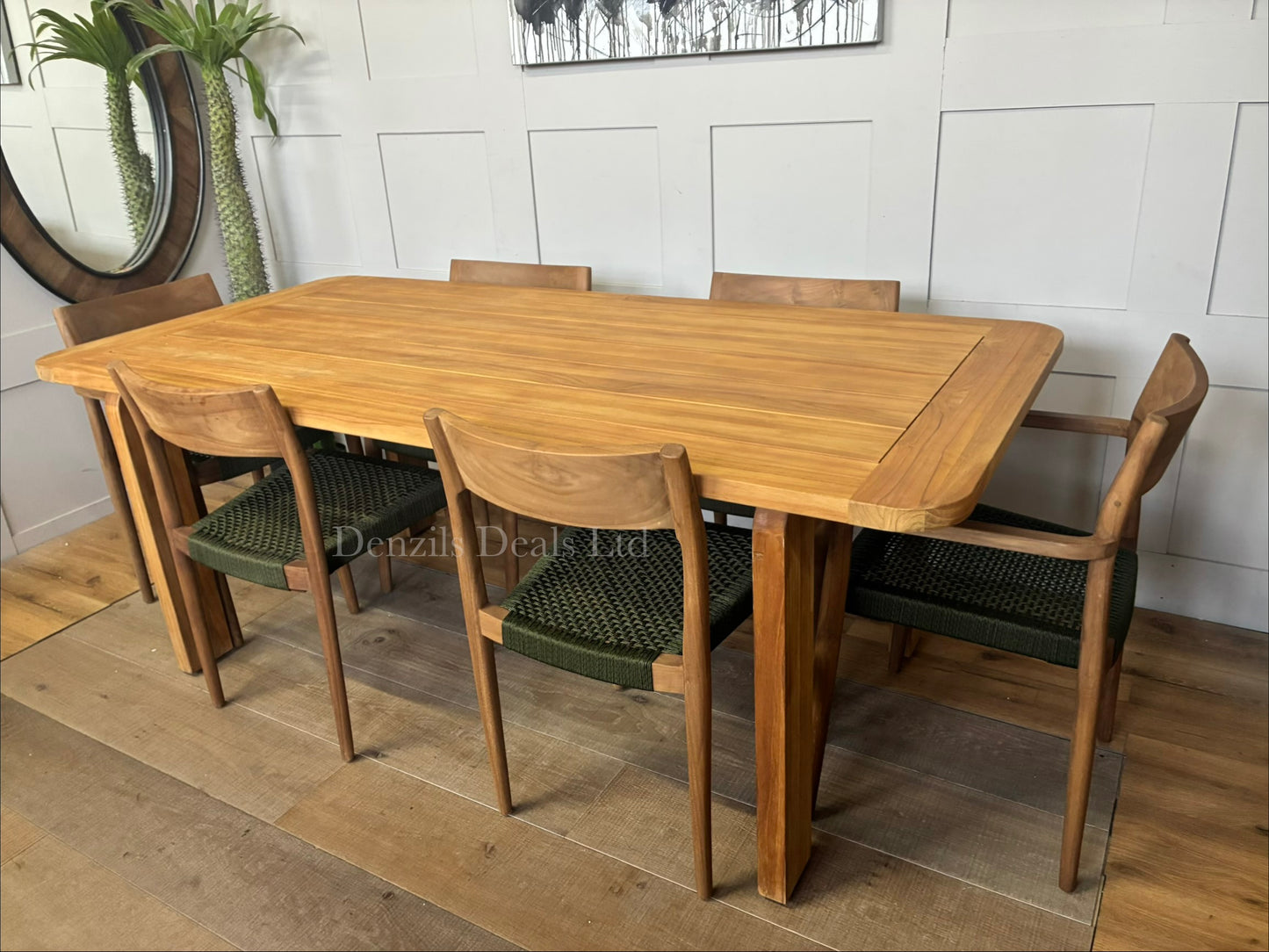 John Lewis Terra Garden Table And 6  Scandi Dining Chairs