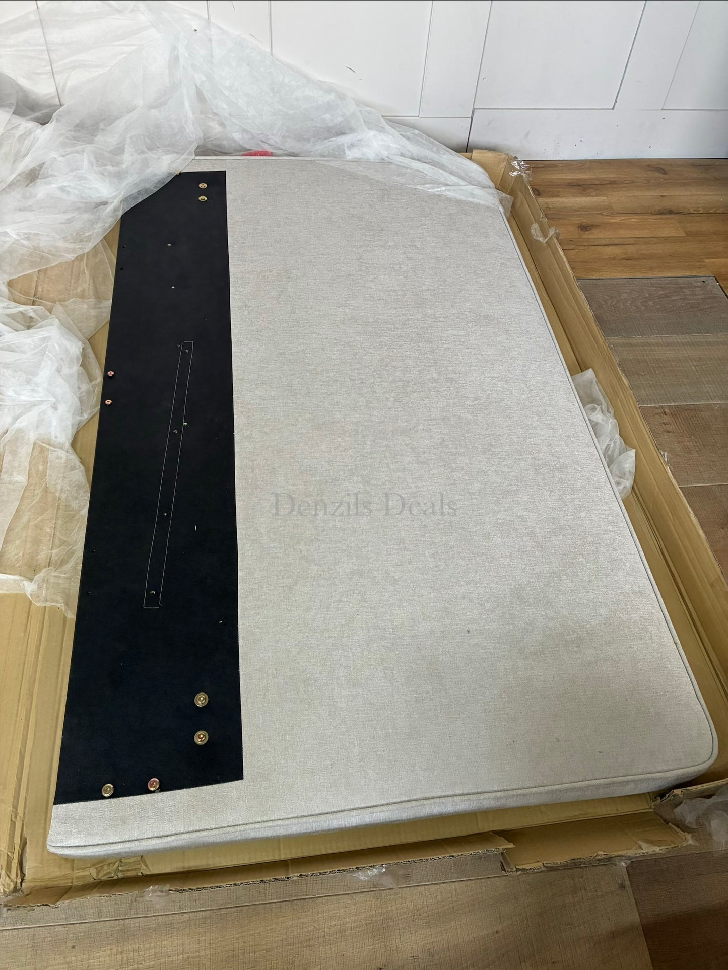 John Lewis Clyde Ottoman Storage King Bed Frame, Brushed Weave Beige Rrp £429