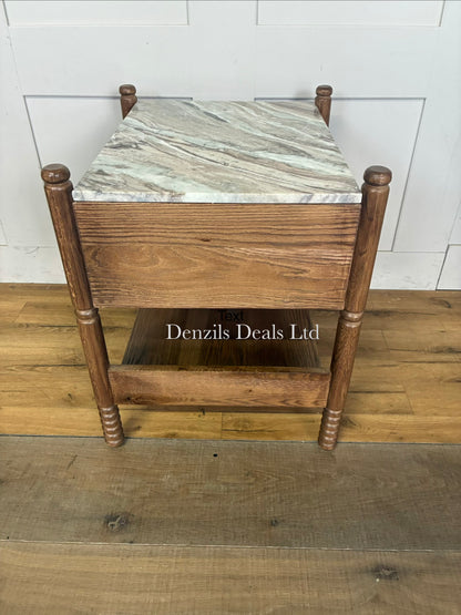 Anthropologie Amelia Marble-Top Nightstand R56
