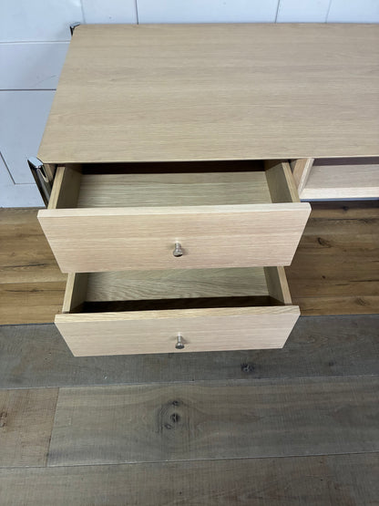 John Lewis Hansen Oak Wood 2 Drawer Desk, Natural Rrp £749 R62