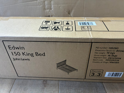 John Lewis Edwin Bed Frame, King Size, 150cm Stained Oak RRP £799 F1