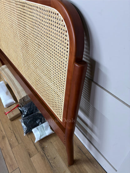 John Lewis Rattan Kingsize Bed Cherry  R50