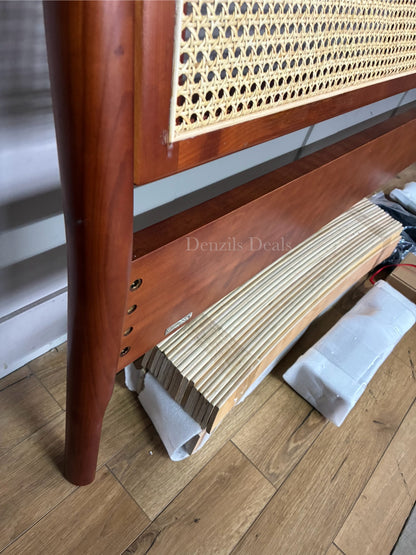 John Lewis Rattan Kingsize Bed Cherry  R50