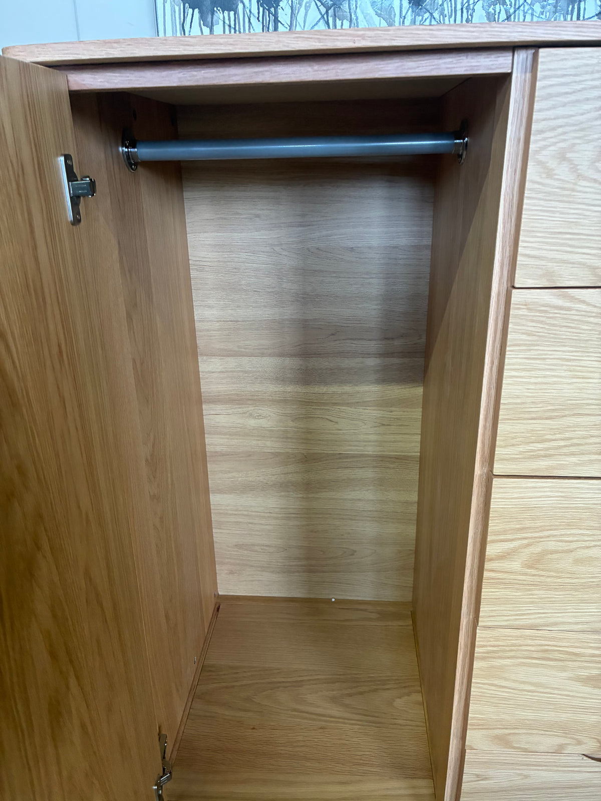 John Lewis Bow 5 Drawer Low Wardrobe, Natural Rrp £699 R43