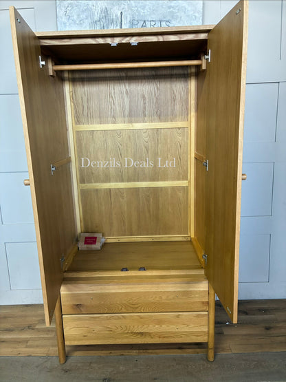 John Lewis Spindle Double Wardrobe with 2 Drawers, Oak Rrp £899 R57