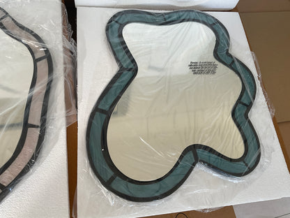 Urban outfitters squiggle pair of mirror in pearlescent blue and lilac RRP £90