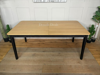 John Lewis Stanton Extending Dining Table, Oak/Black Rrp £799